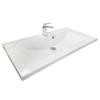 Умывальник накладной Adamant Quanto White 90 искусственный камень 900x447x140 мм 90 см
