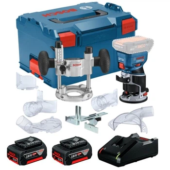 Аккумуляторный фрезер Bosch GKF 18V-8 Professional, 2 акб 4 Ah, з/у GAL 18V-40, кейс L-Boxx 238 (06016C2003+1600A019S0)