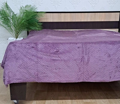 Покривало велюр без упаковки 150х200 Фіолетовий (1180)