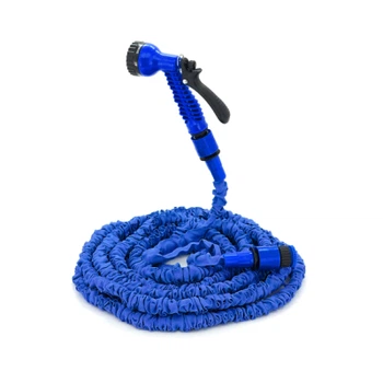 Поливочный шланг Voltronic KY-225B, 7.5-22.5м/75ft, Blue, + распылитель, насадка на кран, Box (KY-225B)