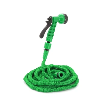 Поливочный шланг Voltronic KY-150G, 5-15м/50ft, + распылитель, насадка на кран, Green, Box (KY-150G)