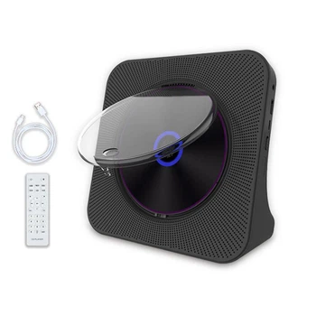CD плеер портативный MEGICOT, Bluetooth 5.0, FM радио, USB, AUX, с пультом, черный