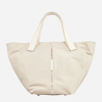 Сумка-шопер жіноча тканинна велика ALEXANDER SMITH Lauren Medium ABBDLRWM-B171-SND Молочна (800070355438)