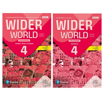 Комплект підручників Wider World 4 (Second Edition for Ukraine) Student's Book + Workbook (підручник+зошит)