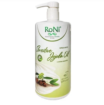 Крем-мило RoNi Sensetive з гліцерином, ПЕ-банка, 1000 г