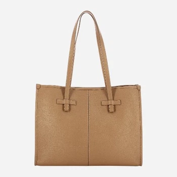 Torebka shopper damska ze skóry naturalnej duża Iuntoo Cluana 13145 2AO Brązowa (800070358097)