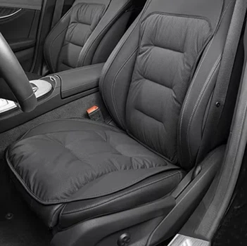 Подушка на сиденье автомобиля 48 х 51 см, из высококачественной искусственной кожи, чорная