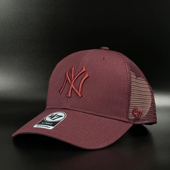 Бордовая кепка с сеткой 47 Brand MLB New York Yankees B-BRANS17CTP-KM