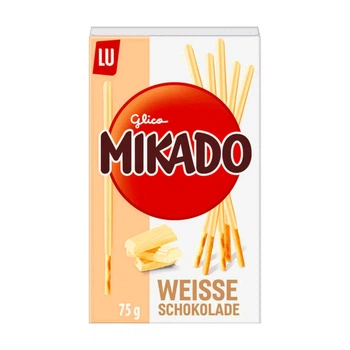Соломка Glico Mikado у білому шоколаді 75g