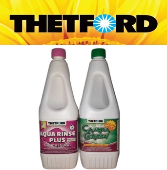 Набор жидкости для биотуалета, Thetford Duopack, Campa Green + Aqua Rinse Plus, 2x1,5 л .