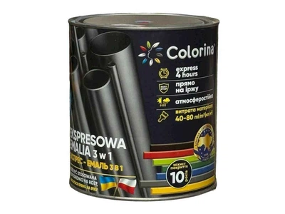 Експрес-емаль COLORINA білий глянцевий 2,5кг Enamel 3 in 1