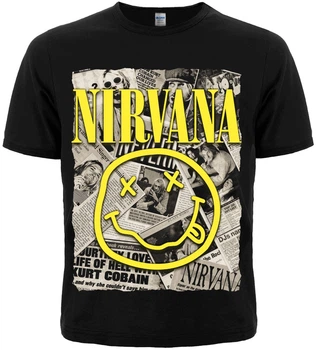 Футболка Rockway Nirvana (newspaper) Черный (00000000497), Размер XXL