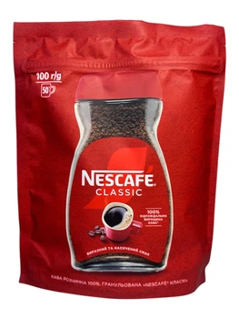 Кава Nescafe Classic розчинна гранульована 100 г в м'якій упаковці (60620)