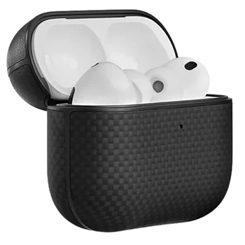 Карбоновий чохол Pitaka Aramid Fiber Magnetic Case Black/Gray для AirPods Pro 3 (2025) (APM2501)