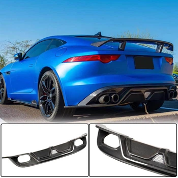 Диффузор заднего бампера (2013-2019, Карбон) для Jaguar F-Type