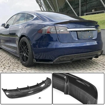 Дифузор заднього бампера V1 (2016-2021, Карбон) для Tesla Model S 2012- рр