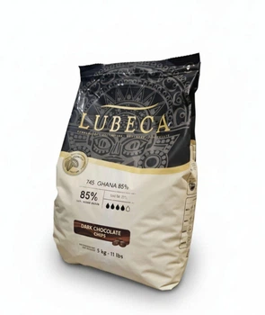 Шоколад темний кувертюр Lubeca GHANA 85 % 1 кг