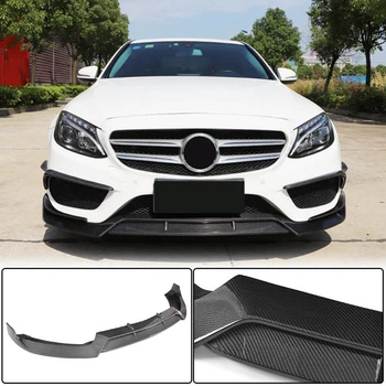 Передний спойлер Lip V2 для C43 AMG 2015-2019 Карбон для Mercedes C-сlass W205