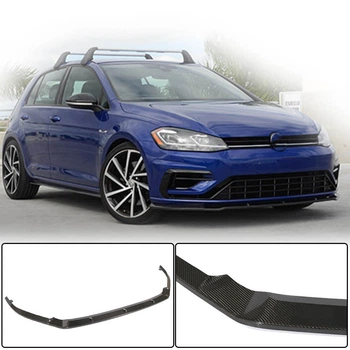 Передняя губа бампера Lip V1 для R/R-Line 2017-2020 Карбон для Volkswagen Golf 7/E-Golf