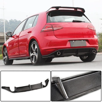 Дифузор заднього бампера V3 (для Base/GTI HB 2012-2017, Карбон) для Volkswagen Golf 7/E-Golf рр