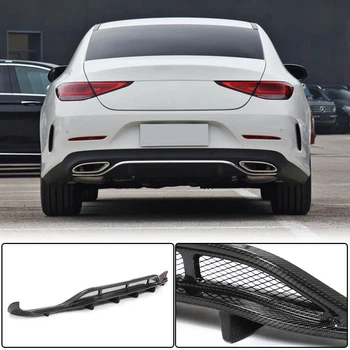 Диффузор заднего бампера V2 для AMG-Line 2018-2020, Карбон для Mercedes CLS C257 2018- гг