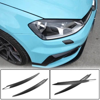 Реснички на фары (Карбон) для Volkswagen Golf 7/E-Golf 2012-2020 гг