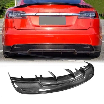 Дифузор заднього бампера V2 (2012-2016, Карбон) для Tesla Model S 2012- рр