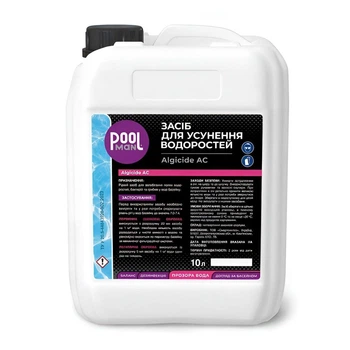 Средство для удаления водорослей Poolman Algicide AC A50122, 10л, жидкий альгицид для бассейна