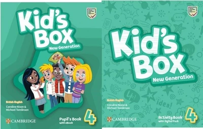 Комплект з англійської мови (підручник + зошит) Kid's Box New Generation 4 Pupil's Book with eBook + Activity Book with Digital Pack. Cambridge. Caroline Nixon, Michael Tomlinson ISBN: 9781108795487 / 9781108889971