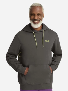 Худі чоловіче Jack Wolfskin Celebratehe Paw Hoody A65904-T0404 XL Коричневе (4064886664820)