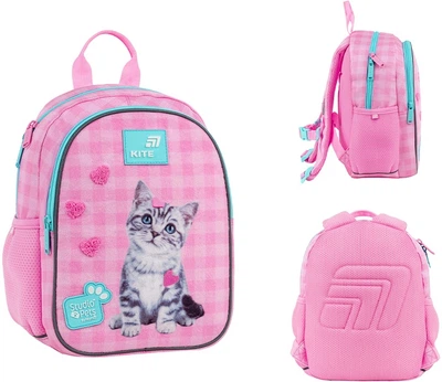 Рюкзак дошкольный Kite Kids Studio Pets 31x23x13 см 9 л Розовый (SP26-2735XS)