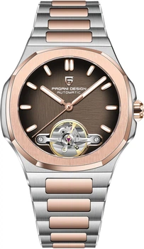 Мужские часы Pagani Design PD-YS025 Silver-Gold-Brown