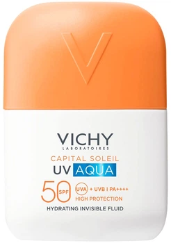Сонцезахисний ультралегкий зволожувальний флюїд Vichy Capital Soleil UV Aqua для шкіри обличчя та зони навколо очей SPF 50 50 мл (3337875940252)