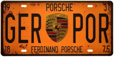 Металлическая табличка "Porsche (GER POR)" (ms-001155)