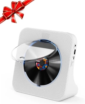 CD-плеєр з Bluetooth 5.0 та колонками, FM-радіо, USB/карта, AUX 3.5 мм, будильник, вихід на навушники, пульт, дисплей