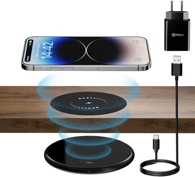 Невидима бездротова Qi-зарядка KPON під стіл для iPhone 12 і Samsung Galaxy