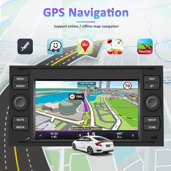 CAMECHO Автомагнітола Android 13 7" 2+64g з CarPlay Android Auto GPS Wi-Fi Bluetooth для Ford