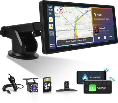 Автомагнитола с 10,26" сенсорным экраном, Wireless Carplay, Android Auto, Bluetooth.
