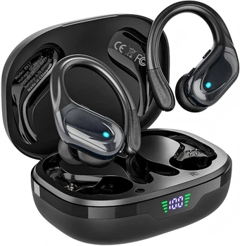 Бездротові навушники 75 год, Bluetooth 5.4, 4 мікрофони ENC, IP7, спорт, шумозаглушення