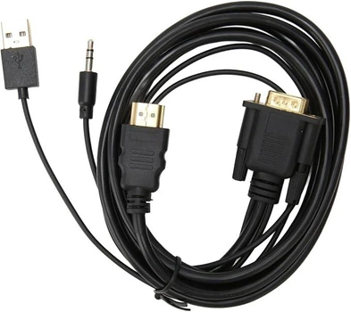 Кабель-адаптер VGA → HDMI 1080P, 1,8 м