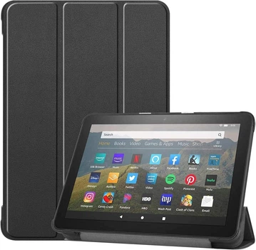Чохол для Fire HD 8/8 Plus (10–12 покоління) зі смарт-кришкою та автосном, чорний