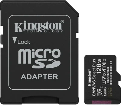 Картка пам'яті Kingston microSDXC 128Gb Canvas Select + Gen3 150MB/s A1 +Ad (7224065)
