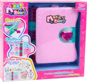 Sekretny pamiętnik na kluczyk Lean Toys z akcesoriami Różowy 19 x 17 x 4 cm (5905991057321)