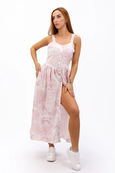 Сарафан женский Where Uwear розовый с принтом джунгли 347235_L