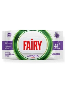 Універсальні великі вологі серветки для прибирання Fairy Power Wipes Лаванда 100 шт