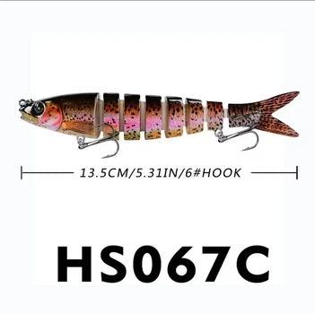 Воблер составной свимбейт ANFS Swimbait Minnow 13.5 см 19 г тонущий HS067C