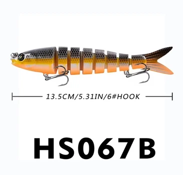 Воблер составной свимбейт ANFS Swimbait Minnow 13.5 см 19 г тонущий 8#