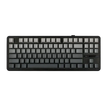 Бездротова механічна клавіатура AULA F87 PRO Black Gradient, Graywood V3 Switch, 80%, RGB Підсвічування (2.4G/Bluetooth/USB)
