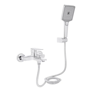Смеситель для ванны Qtap Aries (c душевым гарнитуром) QTARI259CRM45559 Chrome