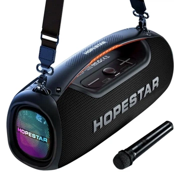 Портативная Bluetooth колонка 100W 18000mAh IPX6 черный Hopestar A60 для дома и активного отдыха